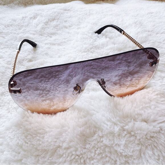 Jasmine Clear Purple Sleek Single-Lens Sunglasses - Picture 8 of 13